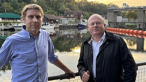 MBC Cllr Tony Harwood with KCC Cllr Geoff Samme