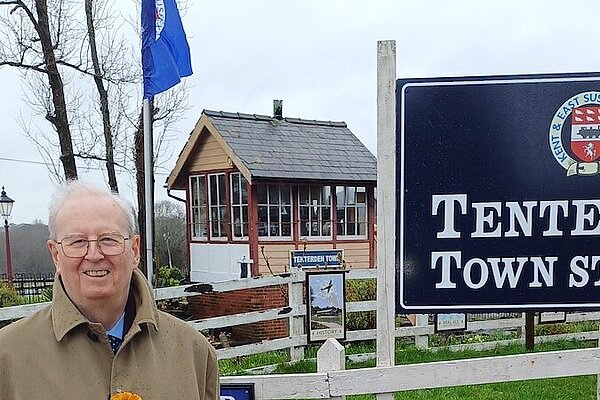 John Howson at Tenterden Train Station