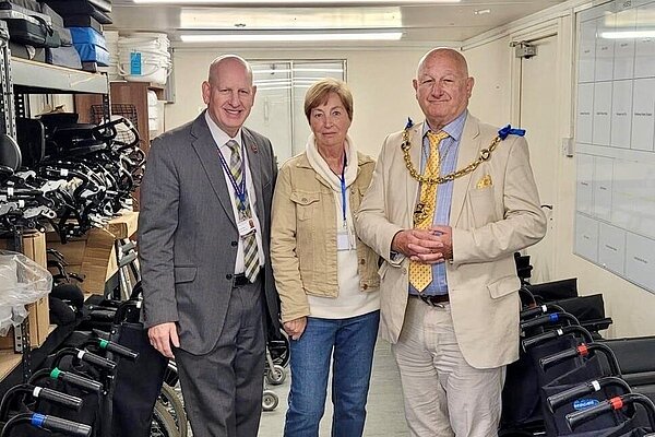 Cllr Dave Naghi (L) with Pauline McShea and Maidstone Mayor Round