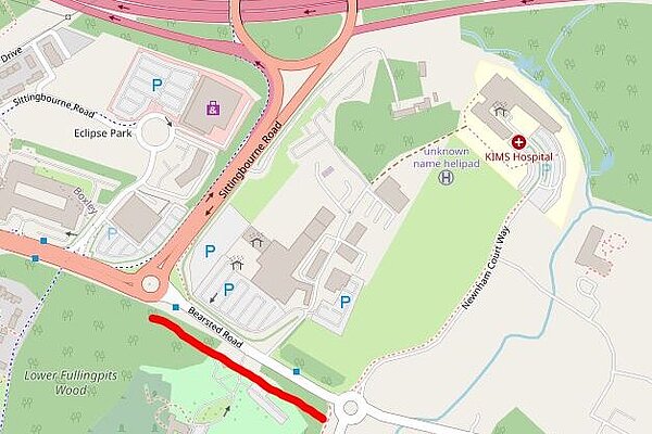 Bearsted Road and Junction 7 © OpenStreetMap contributors Bearsted Road and Junction 7 © OpenStreetMap contributors