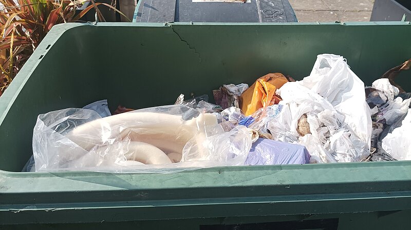 Rubbish in bin