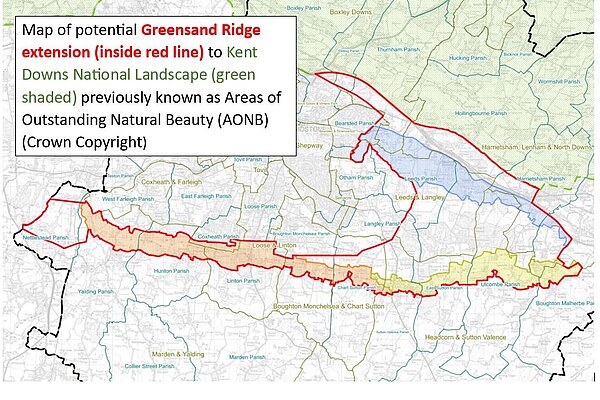 Red Line showing proposed extension to National Landscape Designation Red Line showing proposed extension to National Landscape Designation